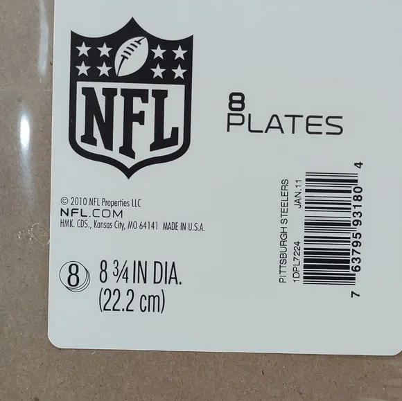 Pittsburgh Steelers Plates - Picture 3 of 3